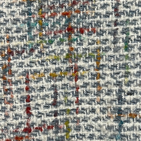 Vilagallo Wool Blend Tweed Knit Jacket XL/42 Multi Color Open Front Textured - Picture 5 of 9